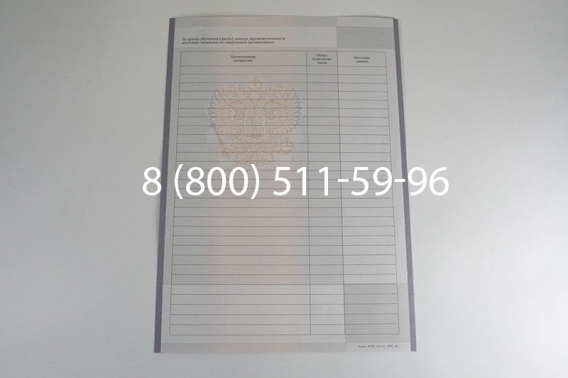 Заказать Академическая справка образца 2010-2011 год для колледжа в Перми