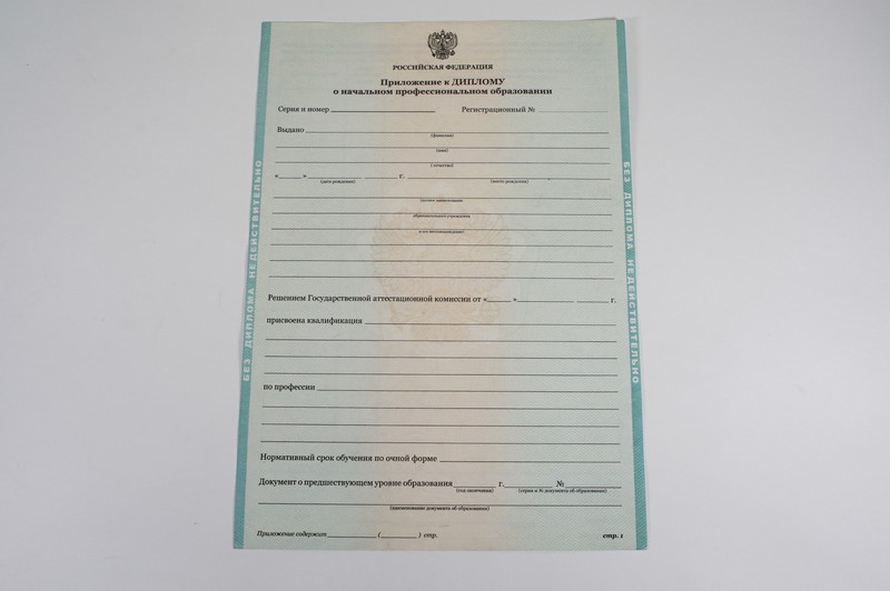 Диплом о начальном образовании  2010-2026 годов в Перми