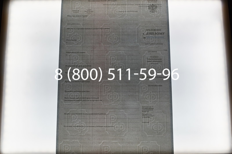 Заказать Диплом ПТУ 2007-2010 годов в Перми